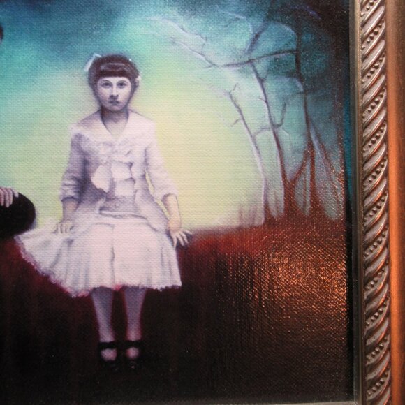 The Children by Rochelle Phister 13.5"x10.5" Framed Giclee Print Spooky Vintage - Picture 13 of 16